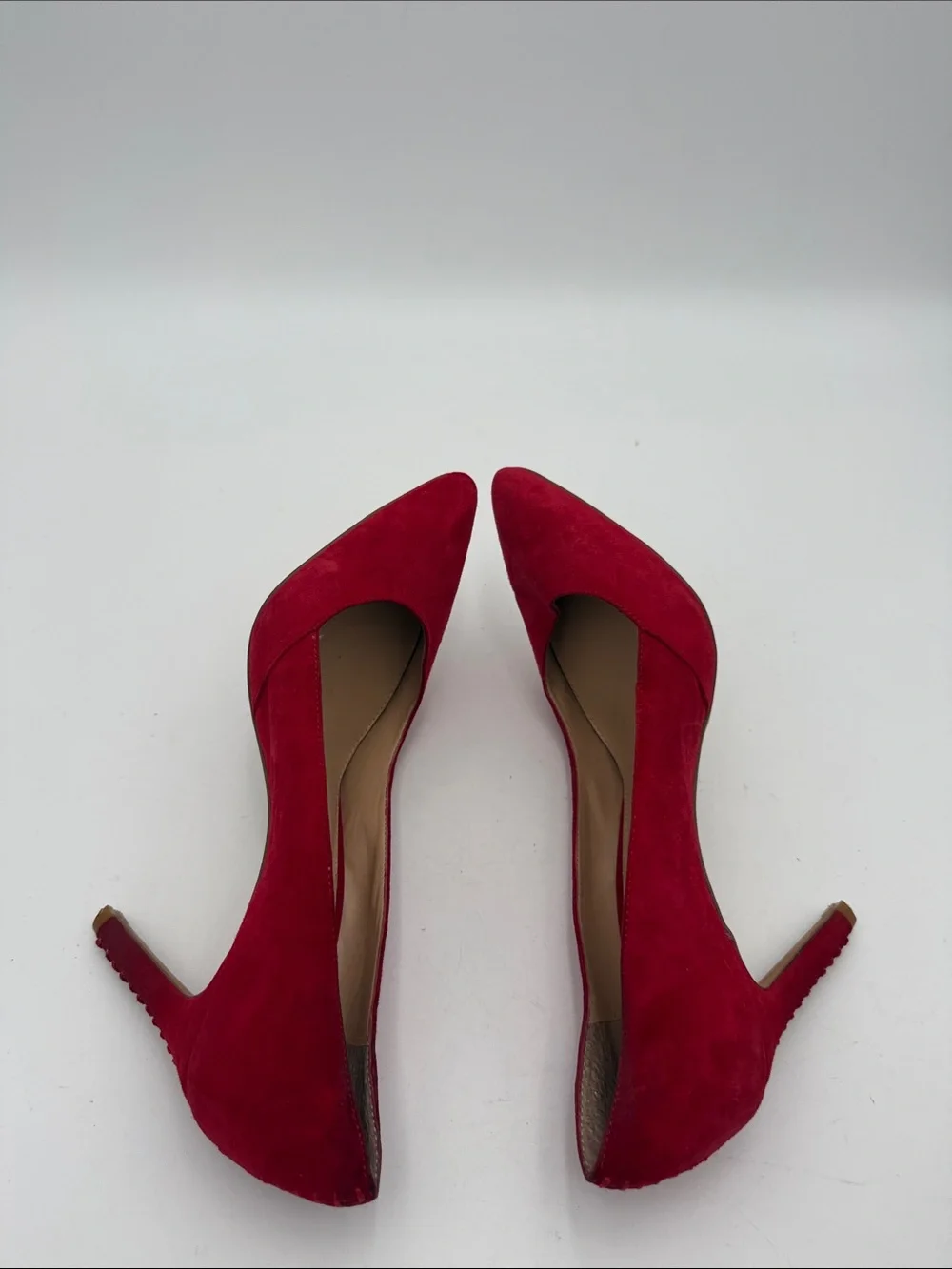 Gianni Bini Red Suede Pointed-Toe Pumps women 9M event casual party slip on Y2K
